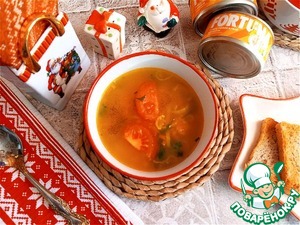 Суп с консервированным тунцом в масле