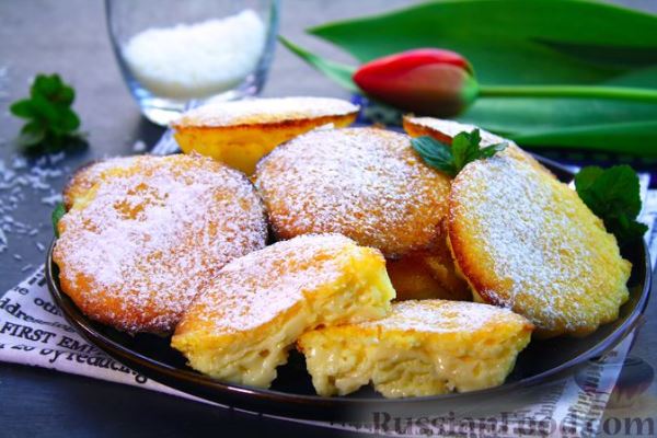 Пирожные из сгущёнки, с кокосовой стружкой (без муки)