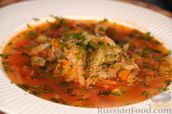 Суп с пекинской капустой и копченым мясом