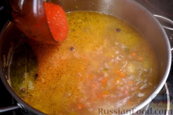 Суп с пекинской капустой и копченым мясом